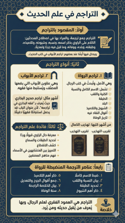 التراجم فى علم الحديث