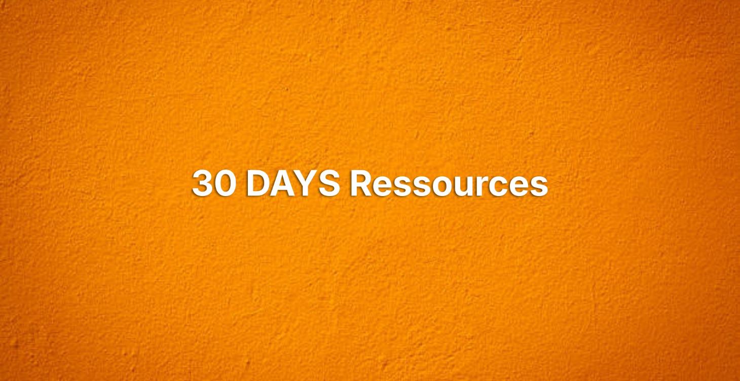 30 Ressources