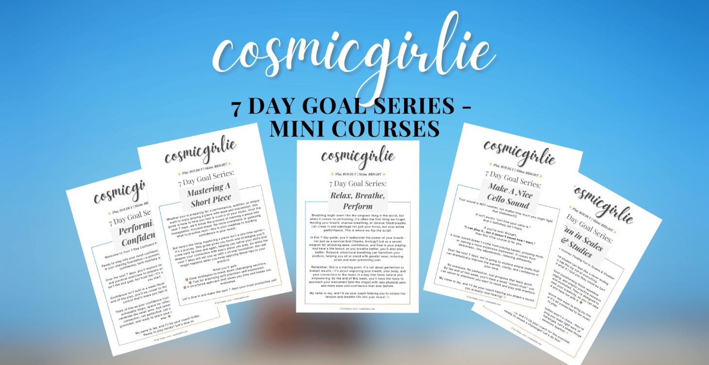 7 Day Goals Series - Cello Coaching Mini Courses!