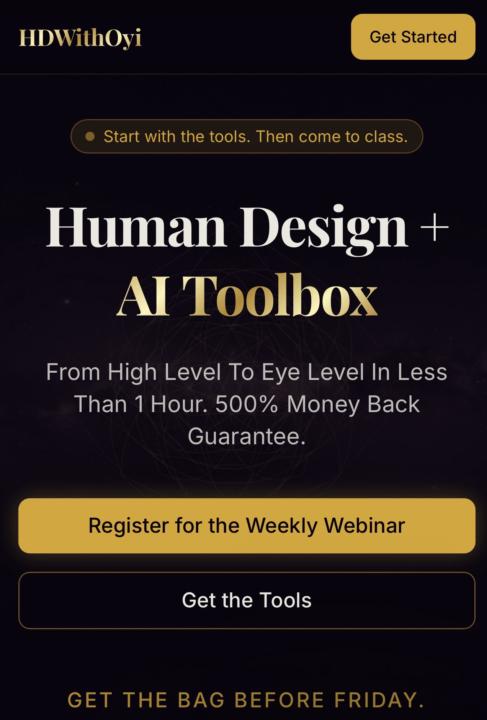 Do you want a Human Design + AI weekly Webinar? 