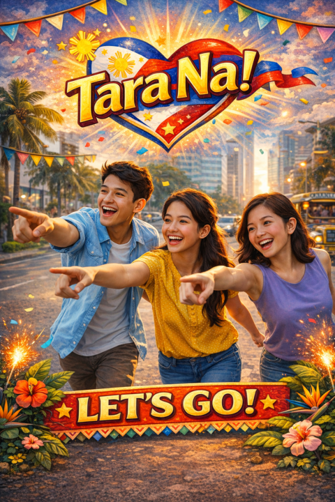 Tara na! = let's go!