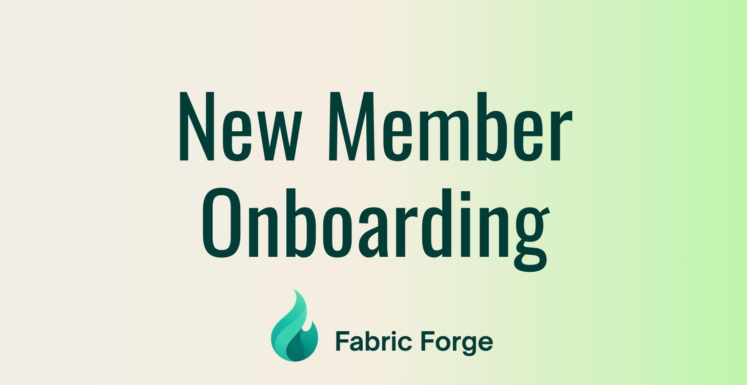 New Member Onboarding