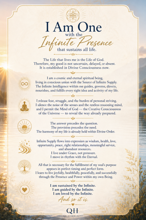 Practice of Remembering: I Am One with the Infinite Presence...