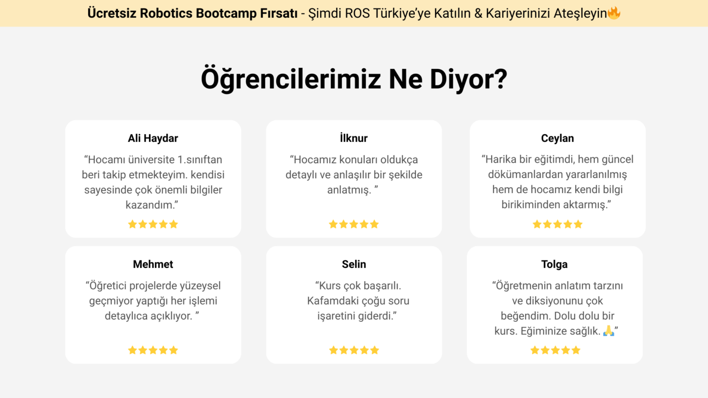 ROS Türkiye Masterclass