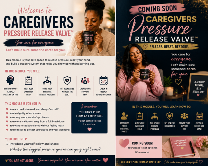 Welcome to Caregivers Pressure Release Valve™
