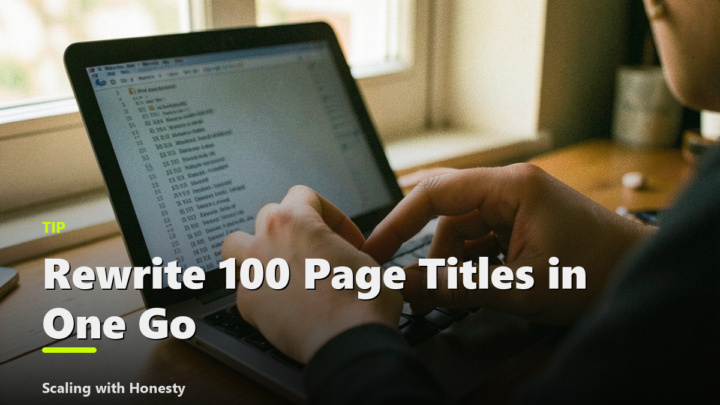 Rewrite 100 Page Titles in One Go