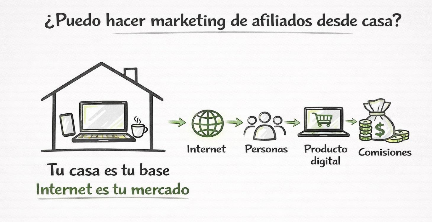 ¿Puedo hacer marketing de afiliados desde casa?
