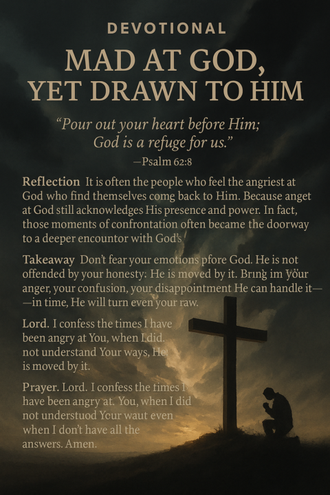Mad at God, Yet Drawn to Him