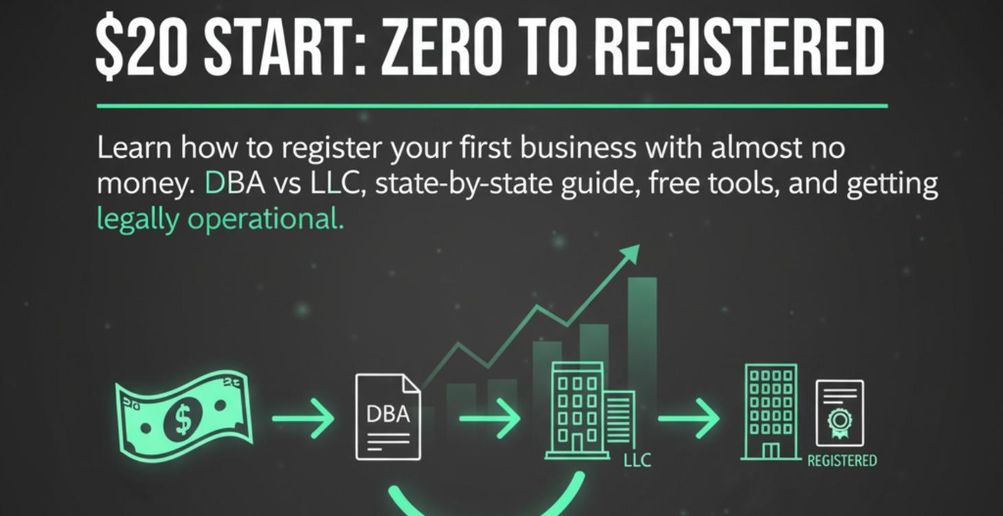 LESSON 1: The $20 Start: Zero to Registered