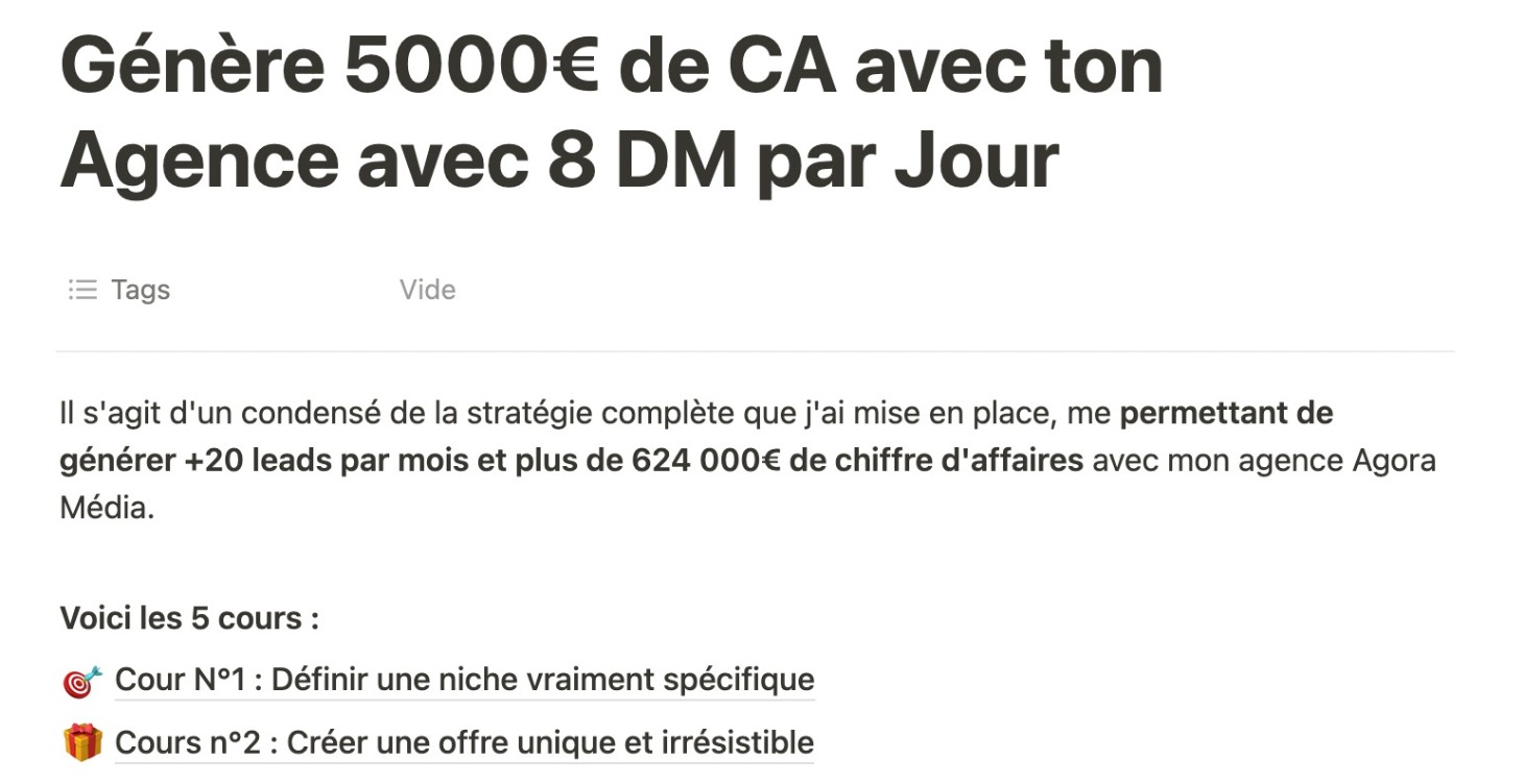 Plan d'Action de 0 à 5k en 30 Jours