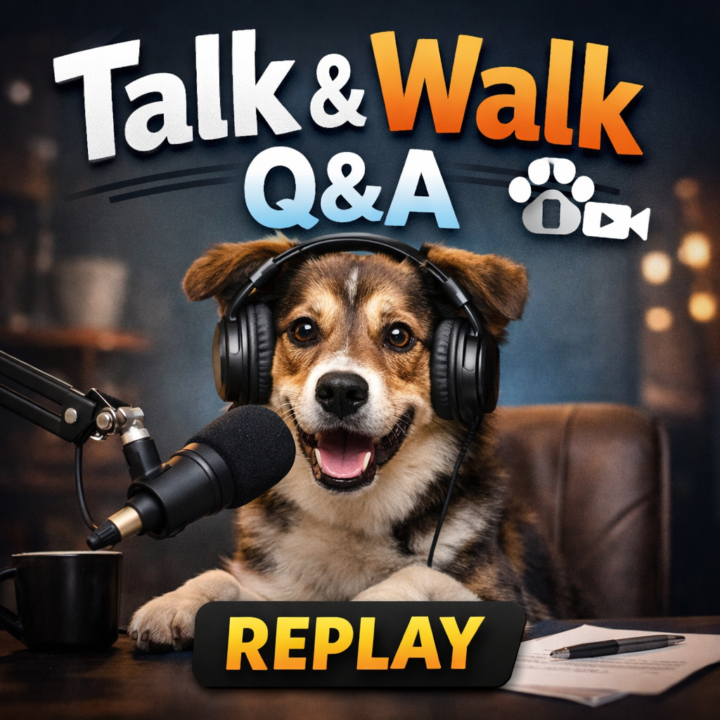 Talk & Walk Q&A Replay is Live 🎥🐾