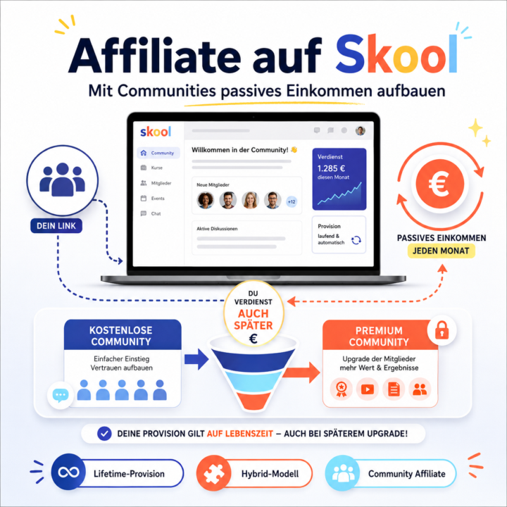 Affiliate auf Skool: Wie Du mit Communities ein passives Einkommen aufbaust 💸