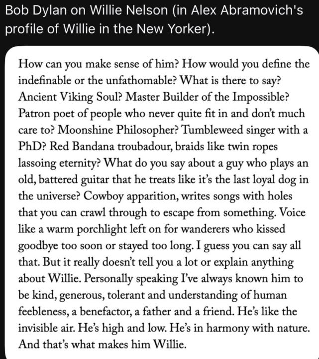 The great Willie Nelson