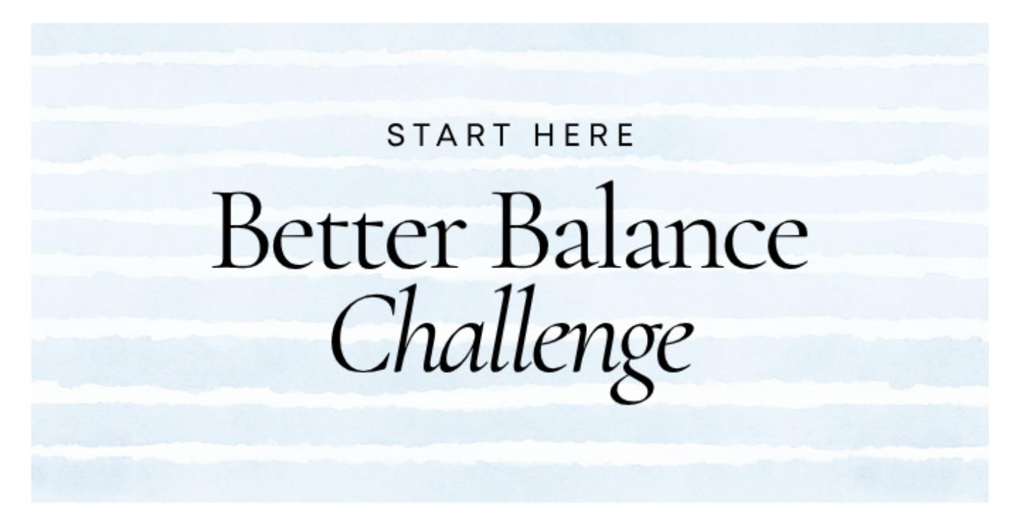 7-Day Better Balance Challenge