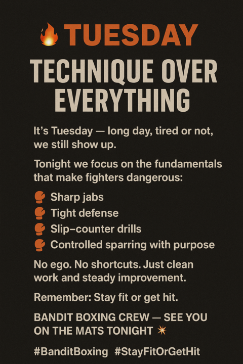 🔥 Tuesday – Bandit Boxing Workday Grind