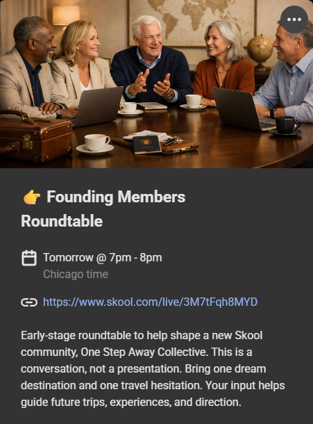 👉 Founding Members Roundtable — Tomorrow at 7pm (CT)