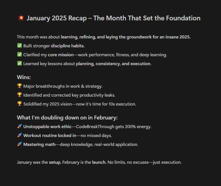 Hey Everyone! My January Recap