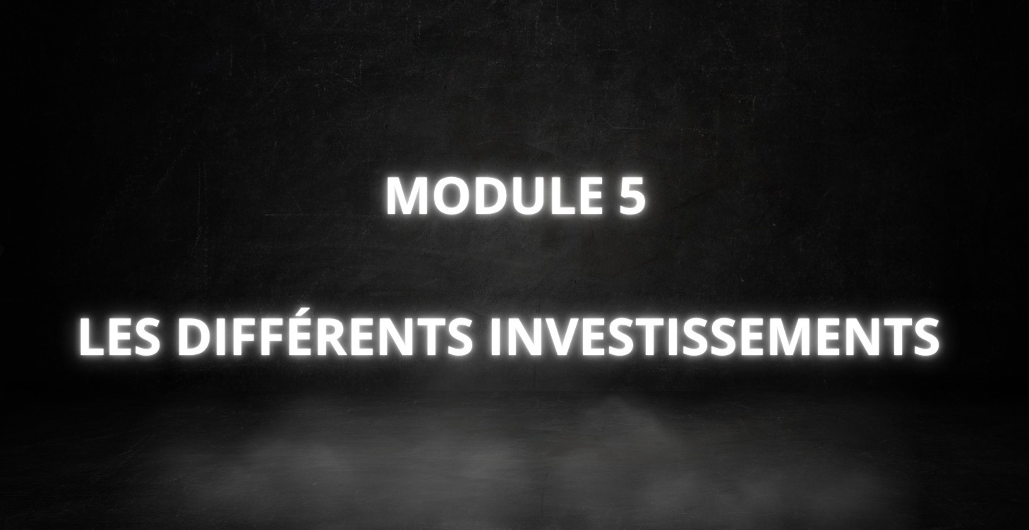 Module 5 - Les différents investissements