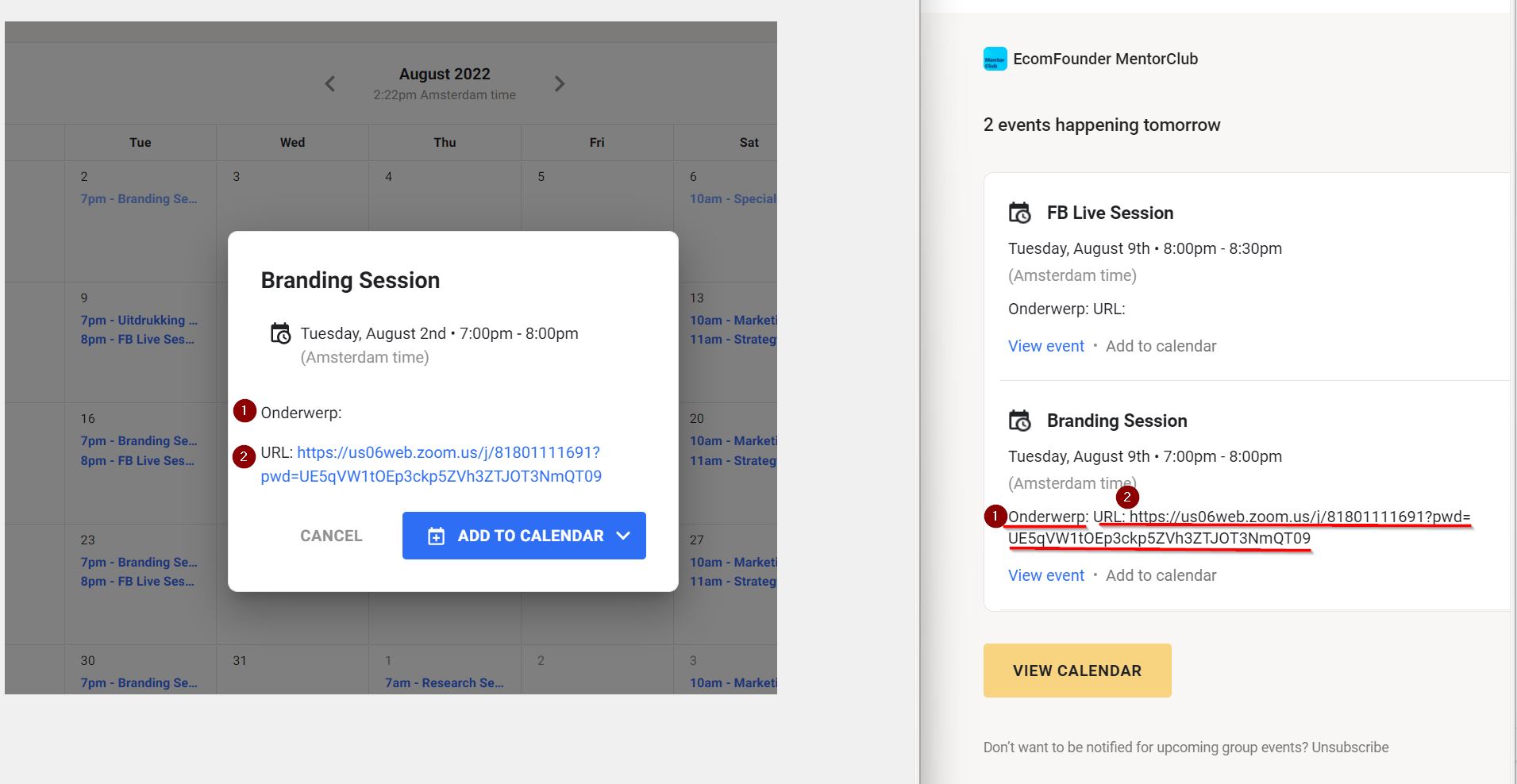 Automatic event email formatting · Skool Community