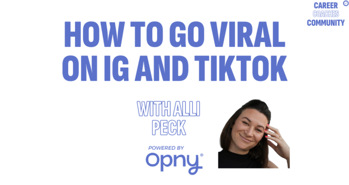 How to grow your IG and Tiktok audience. Live event next Monday
