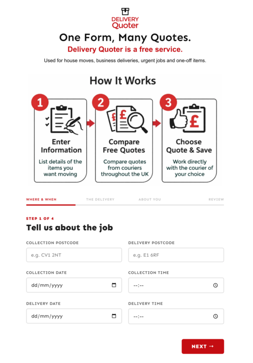 🔥 Now even easier to get delivery quotes