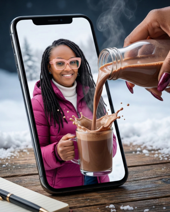 📱 + ☕ = Proof that content created with AI can still feel warm, personal, and luxe.