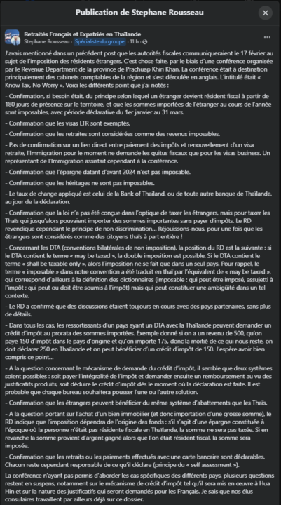 Quelques précisions sur la "double imposition" à venir