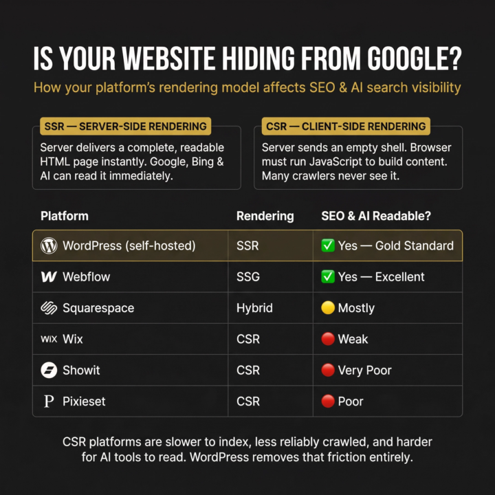 Your website platform might be hiding you from Google and AI search