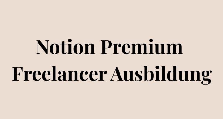 Notion Premium Freelancer