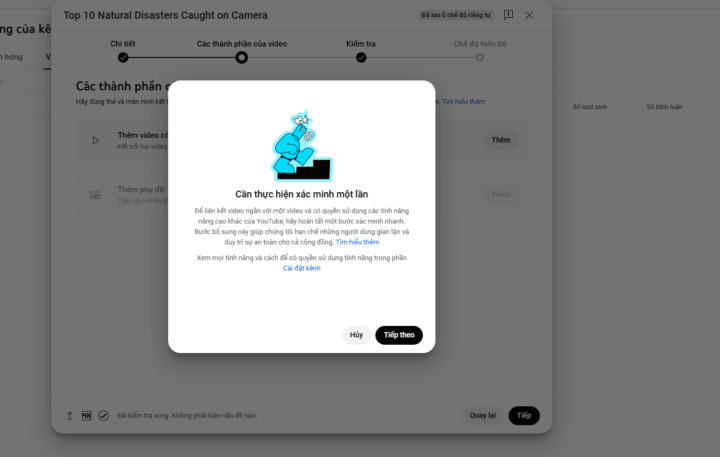Lỗi không đăng được video