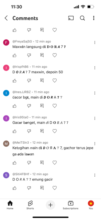 Mọi người cho em hỏi là kênh tự nhiên có một nhóm spam cmt như này có sao không ạ