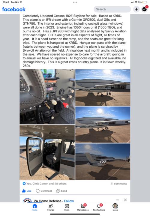 C182 for sale in Dallas