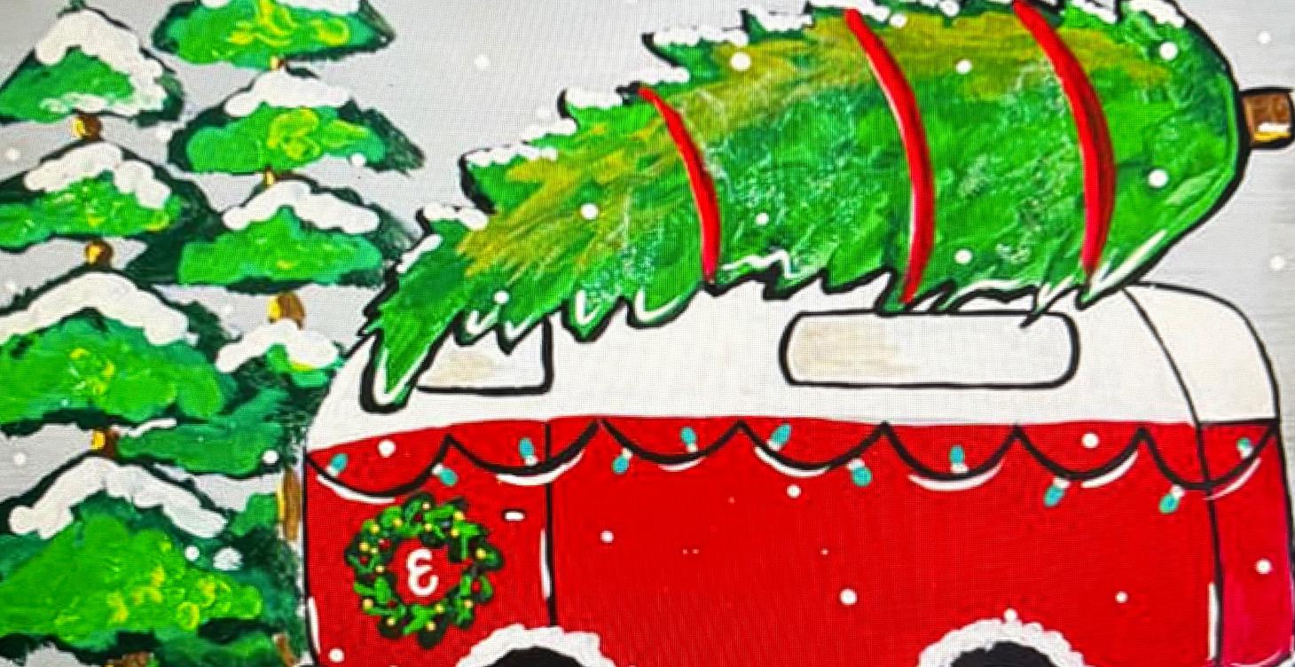 Van brings tree home!