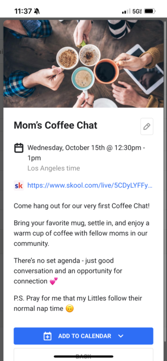 ☕️ Who’s coming?!