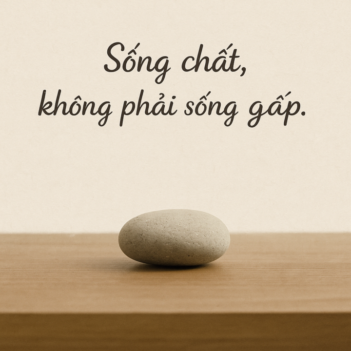 Sống Chất, Không Phải Sống Gấp.