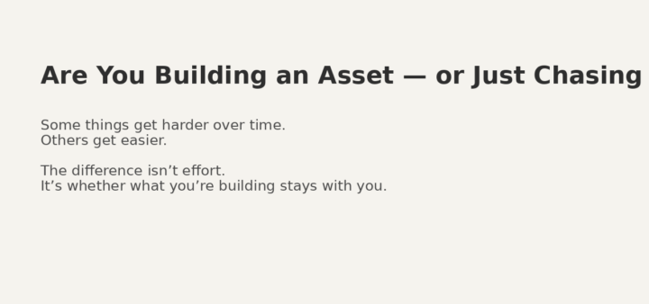 Restarting Beginners Asset vs Income