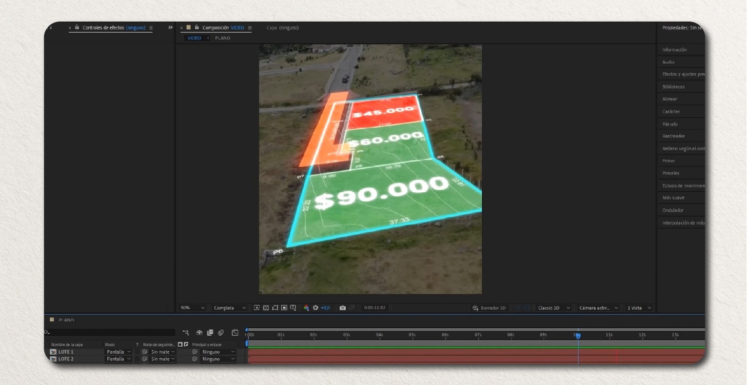 Colocar un plano PDF sobre video y animarlo