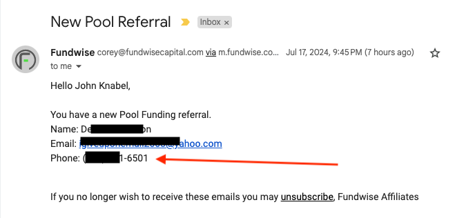 SDAI Referral Notification