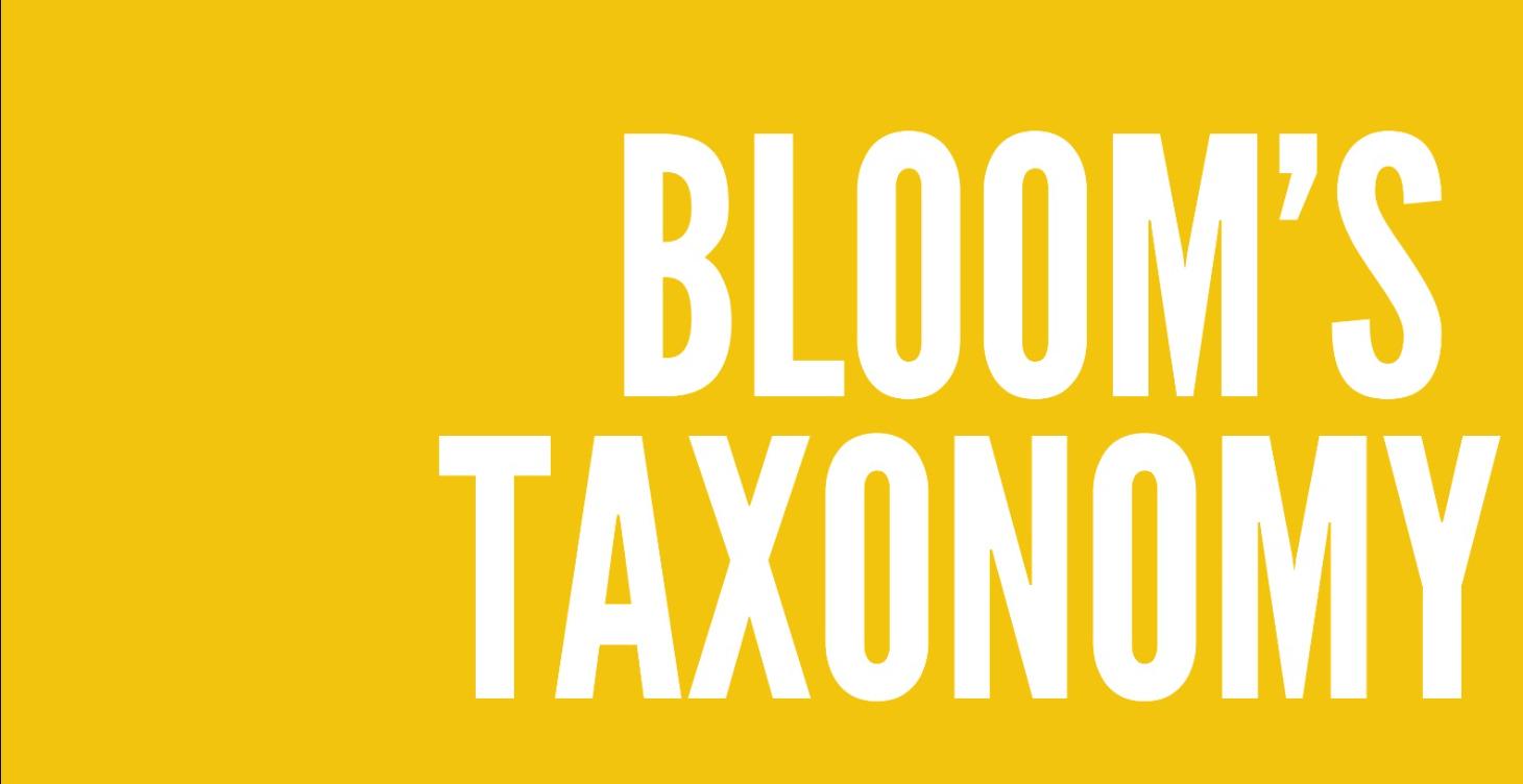 Tools: Blooms taxonomy