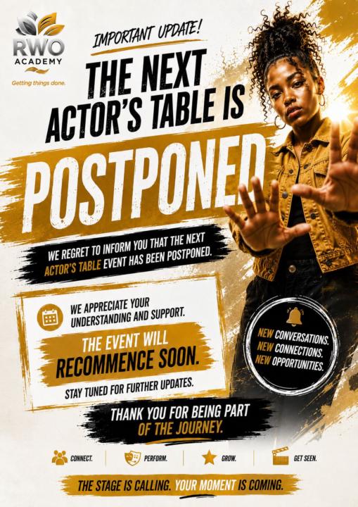 POSTPONEMENT ALERT ⚠️