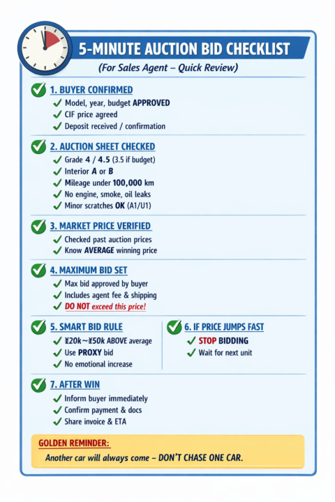 Auction Bid Golden Rules guide 