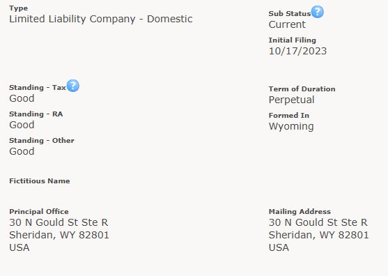 🚨Wyoming LLC Alert