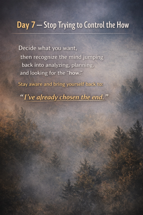 Day 7 — Stop Trying to Control the How