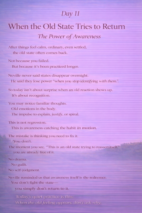 Day 11 - When the Old State Returns 