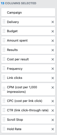 Copy My Facebook Ad Columns for best practice