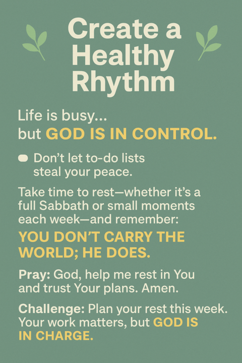  Create a Gentle Rhythm🌿