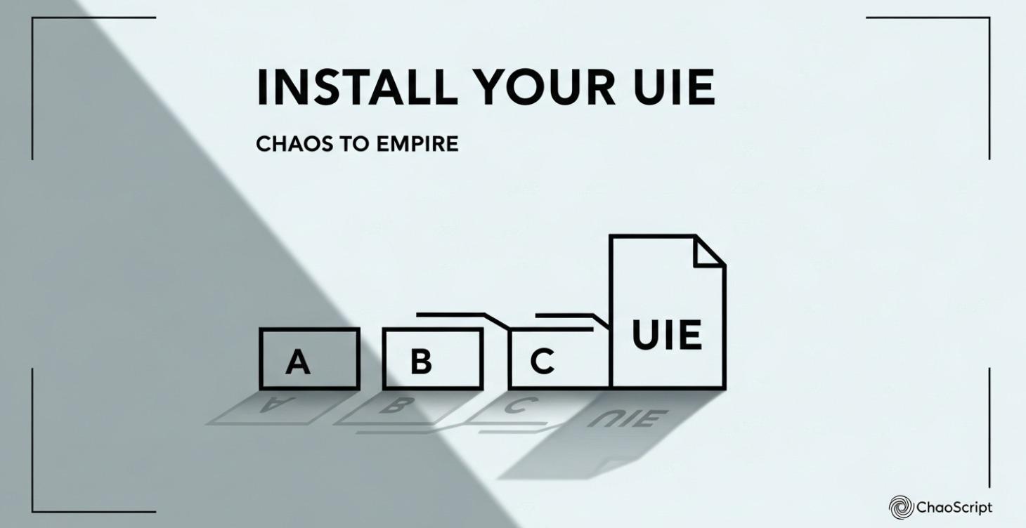Install Your UIE — Chaos to Empire