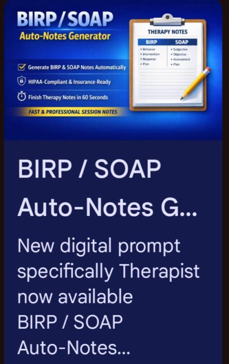 New digital prompt specifically for Therapist & Counselorsnow available 