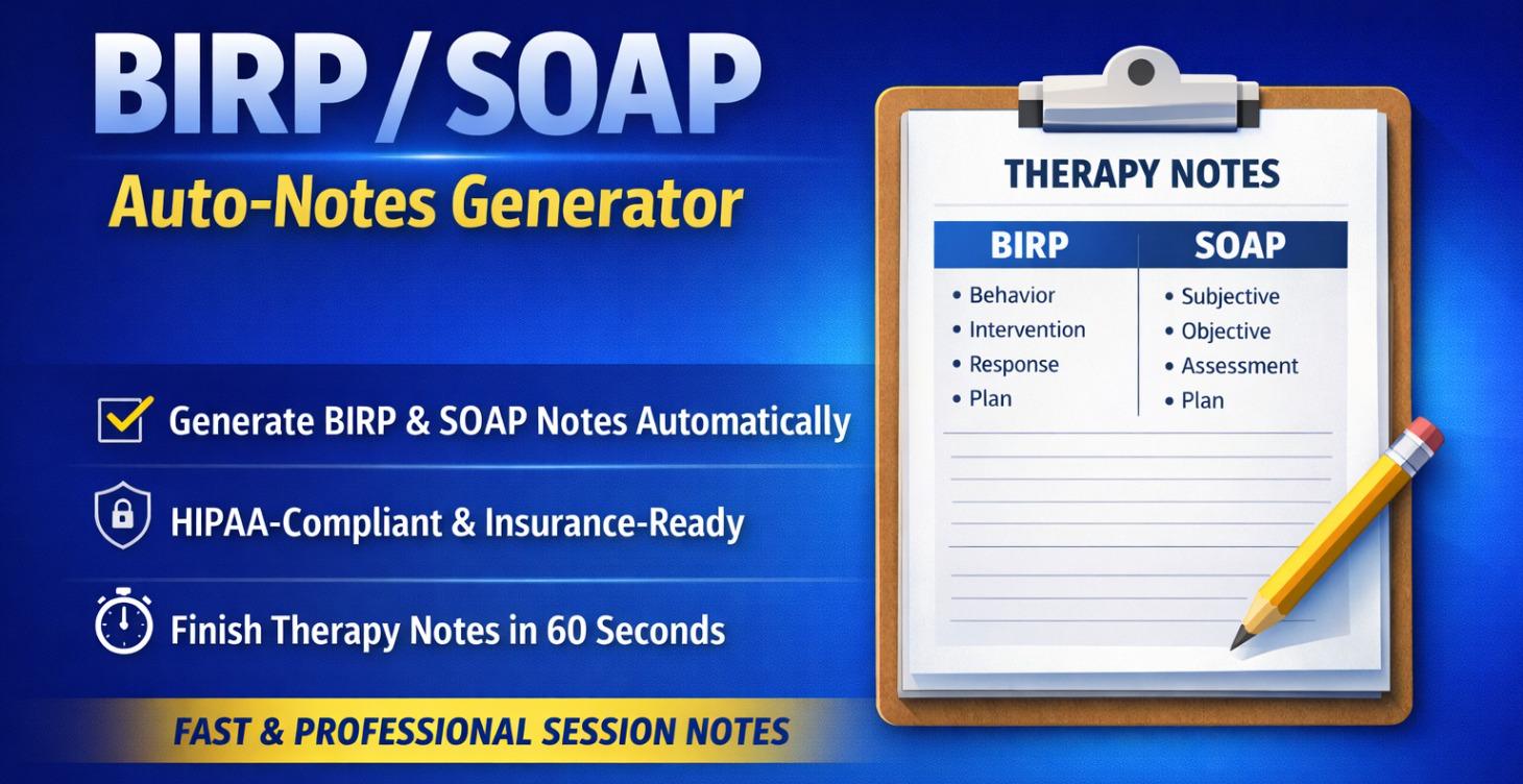 BIRP / SOAP Auto-Notes Generator