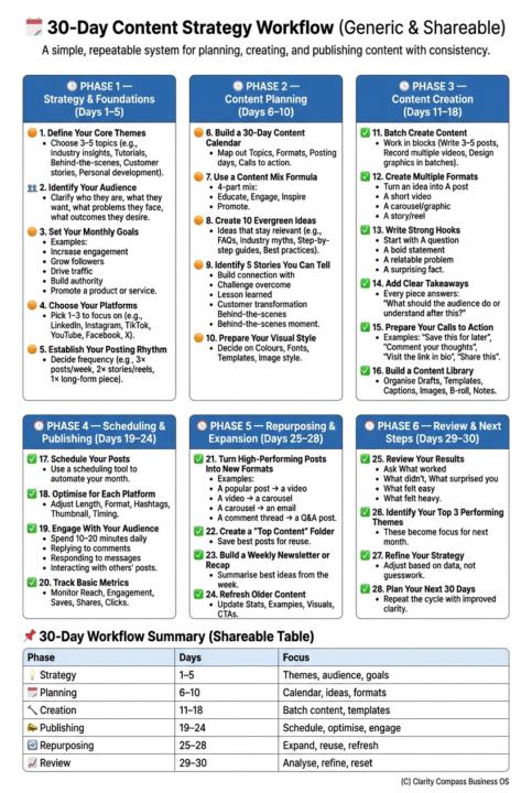 📅 Introducing the 30‑Day Content Strategy Workflow